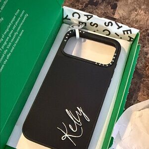 CASETIFY - black “KELLY” personalized iPhone 17 pro max phone case!!